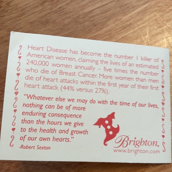 EUC ❤️❤️ Brighton Go Red for Women bracelet. Small silver tiles, ea w/a heart. - Picture 10 of 11